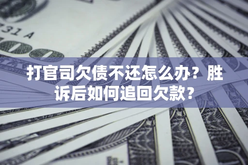 武汉打官司欠债不还怎么办？胜诉后如何追回欠款？