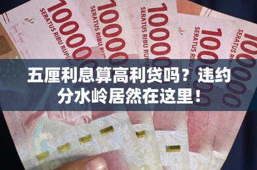 武汉五厘利息算高利贷吗？违约分水岭居然在这里！