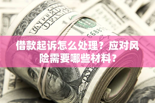 武汉借款起诉怎么处理？应对风险需要哪些材料？