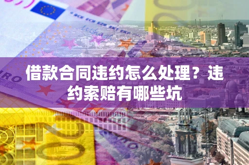 武汉借款合同违约怎么处理？违约索赔有哪些坑