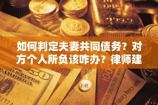 武汉如何判定夫妻共同债务？对方个人所负该咋办？律师建议