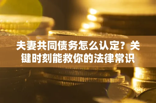 武汉夫妻共同债务怎么认定？关键时刻能救你的法律常识