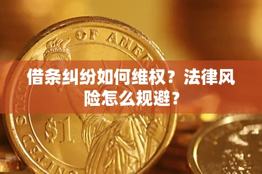 武汉借条纠纷如何维权？法律风险怎么规避？