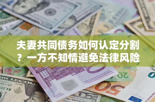 武汉夫妻共同债务如何认定分割？一方不知情避免法律风险必看！